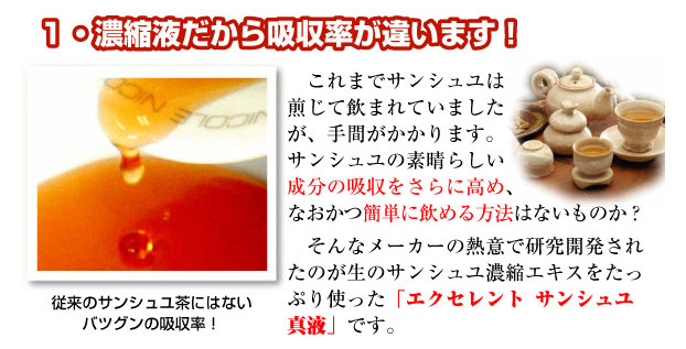 濃縮液だから吸収率が違います!